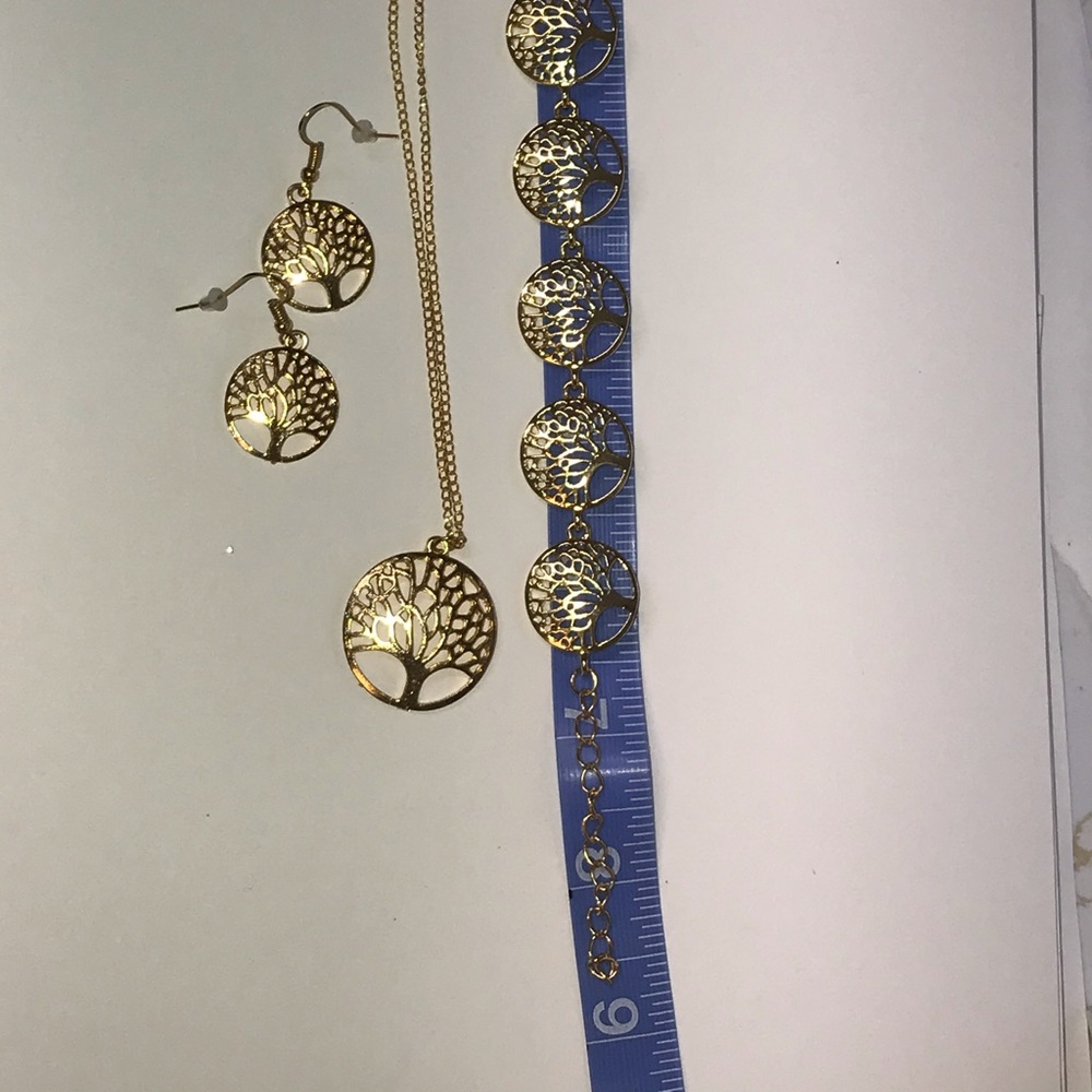 Tree of life necklace earrings bracelet set - Picture 7 of 7